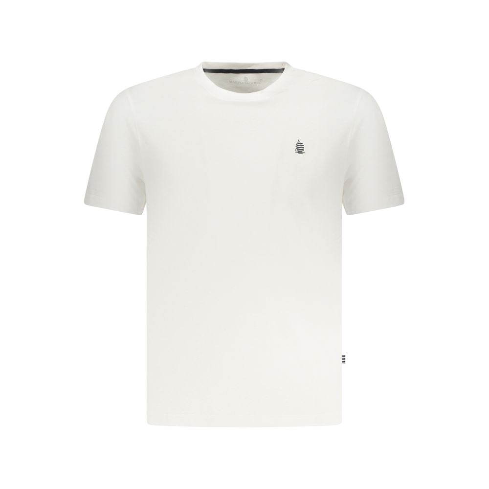 White Cotton Men T-Shirt