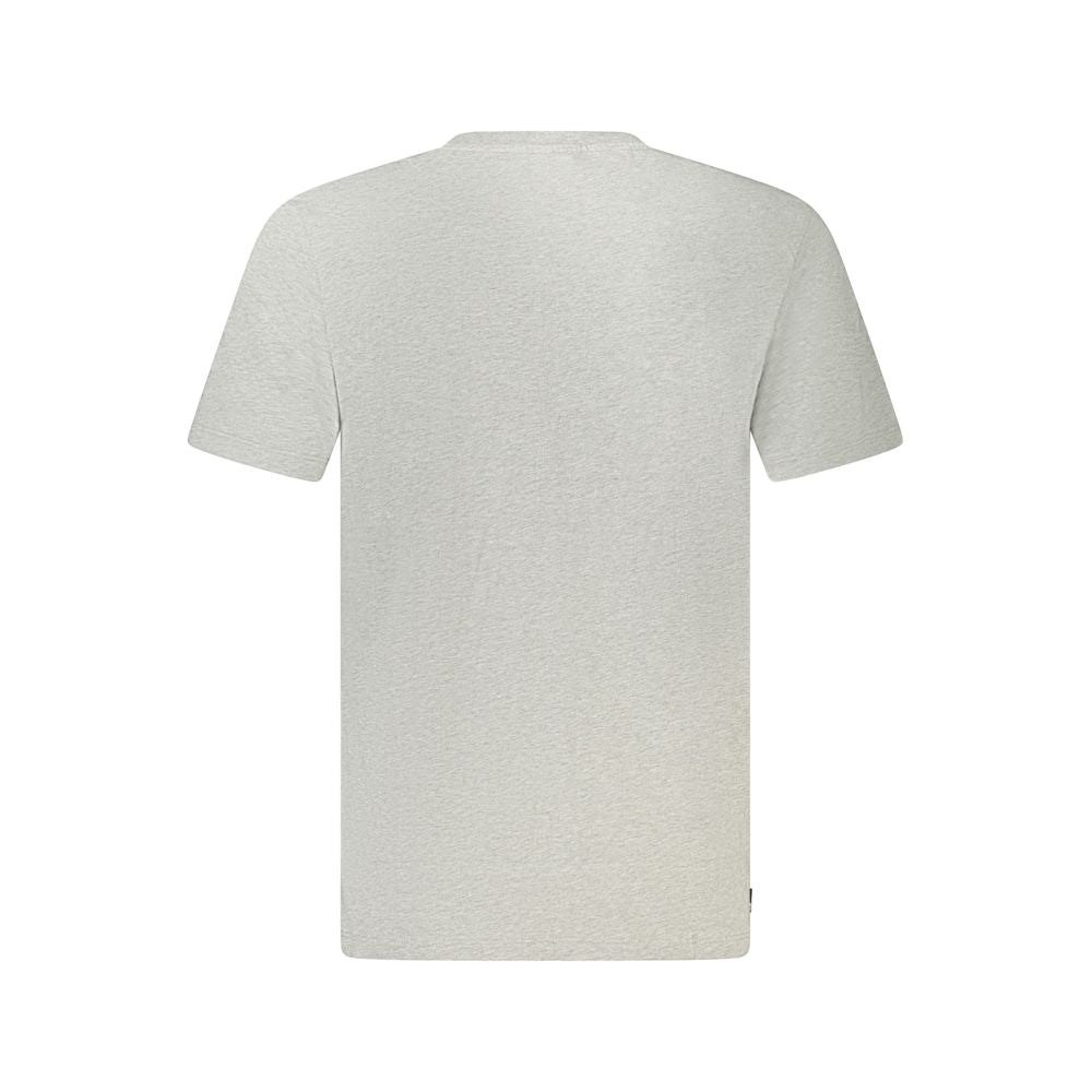 Gray Cotton Men T-Shirt