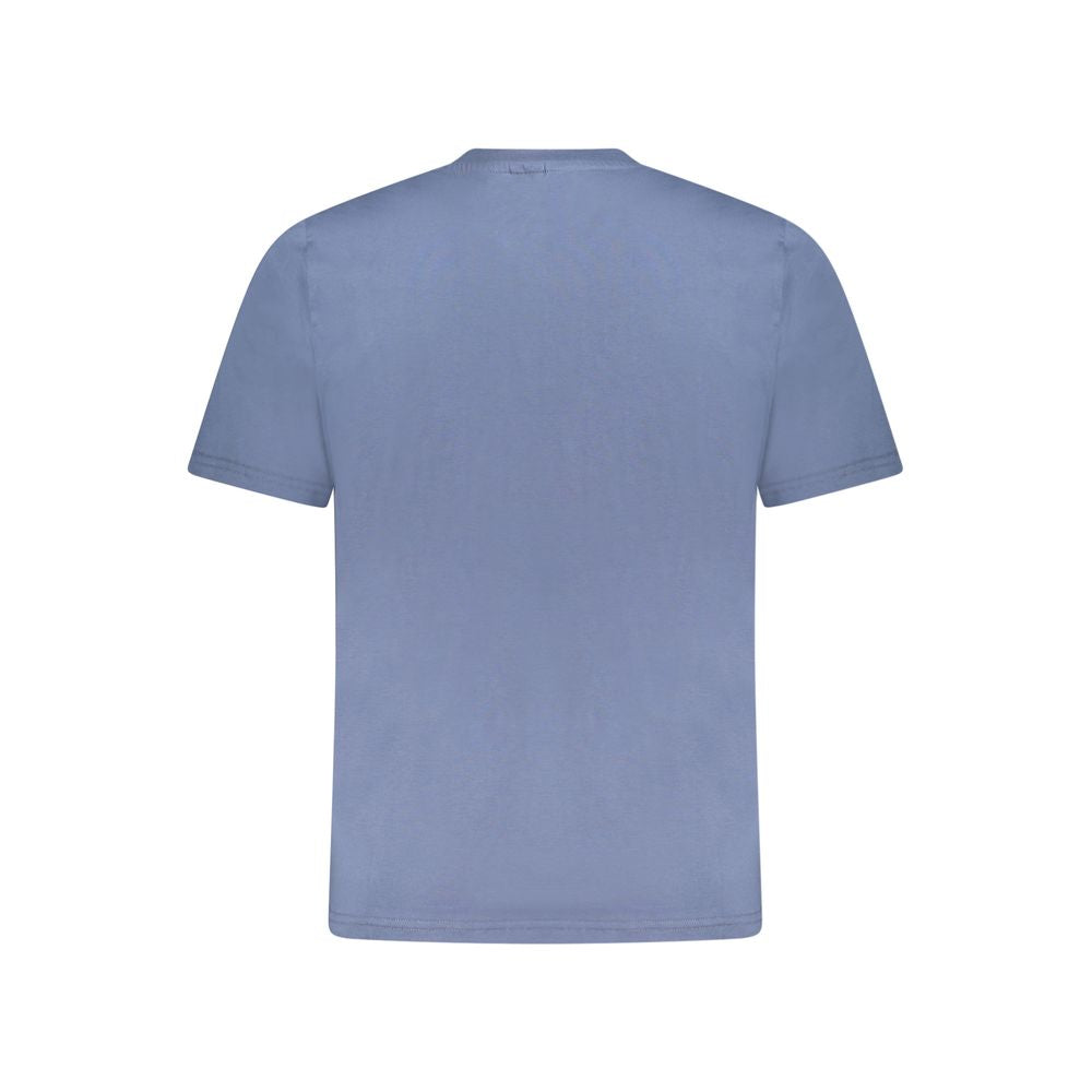 Blue Cotton Men T-Shirt