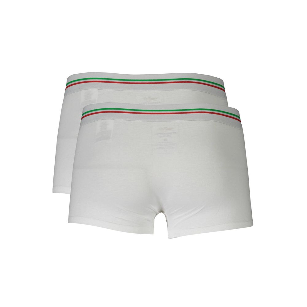 White Cotton Men's Boxer Briefs