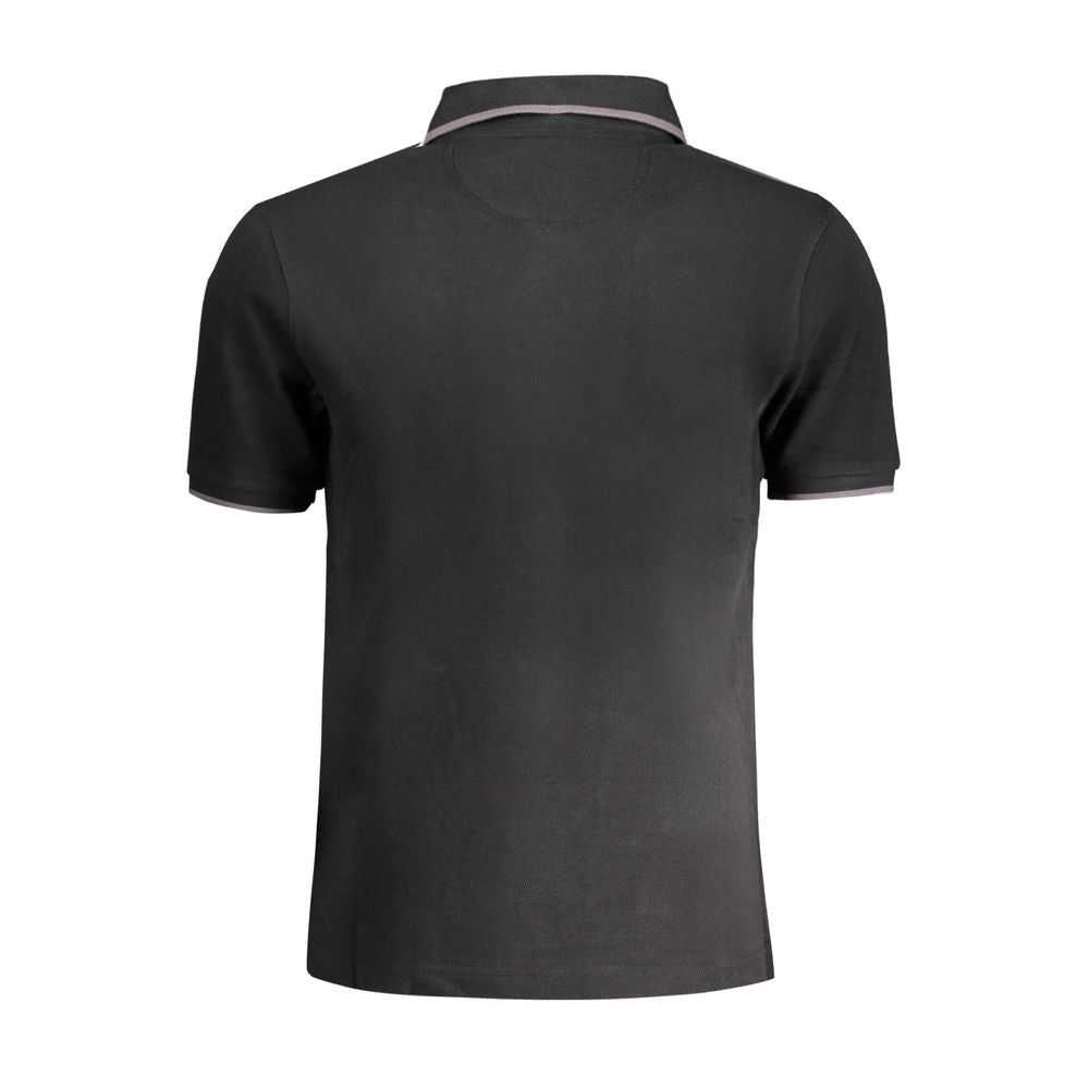 Black Cotton Men's Polo Shirt