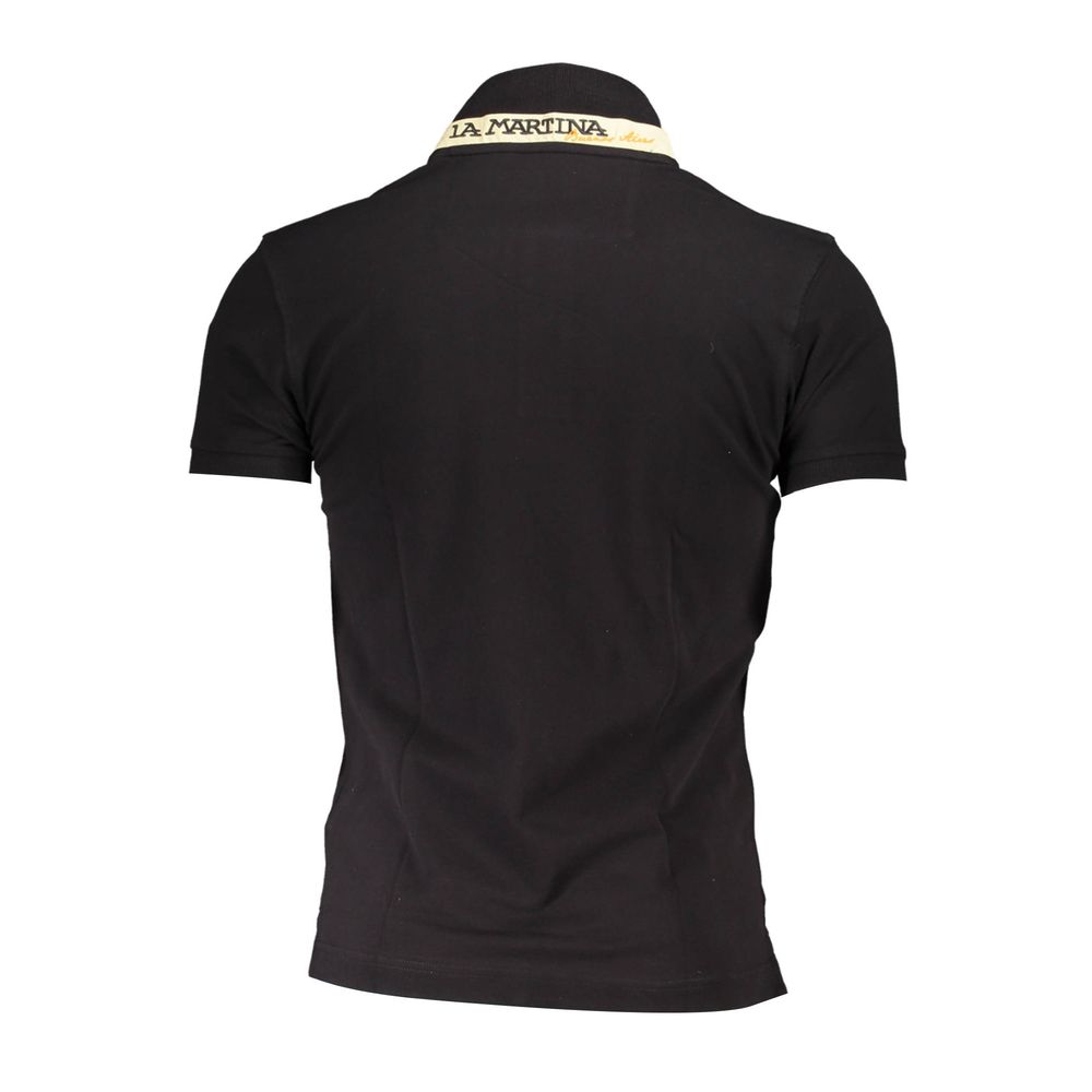 Black Cotton Men's Polo Shirt