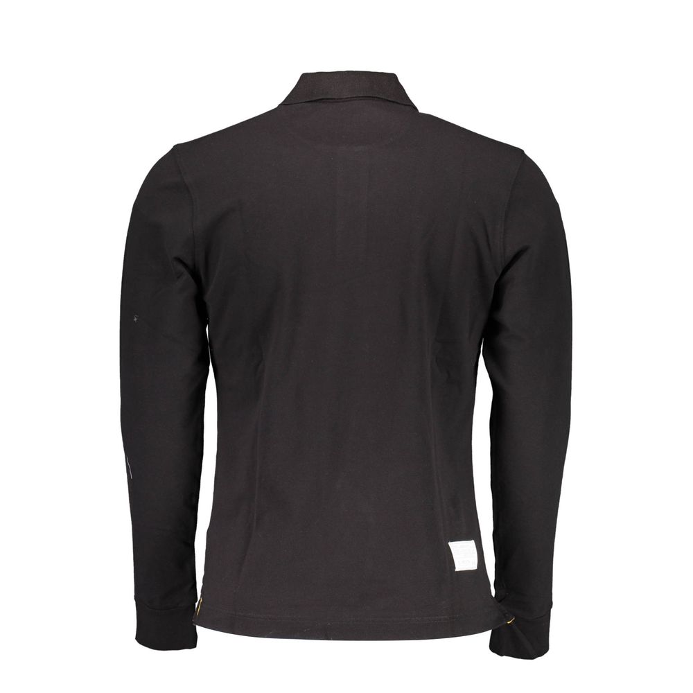 Black Cotton Men's Polo Shirt