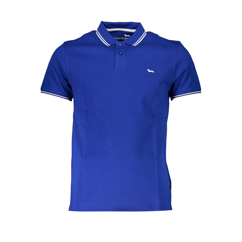 Blu Cotton Men Polo Shirt