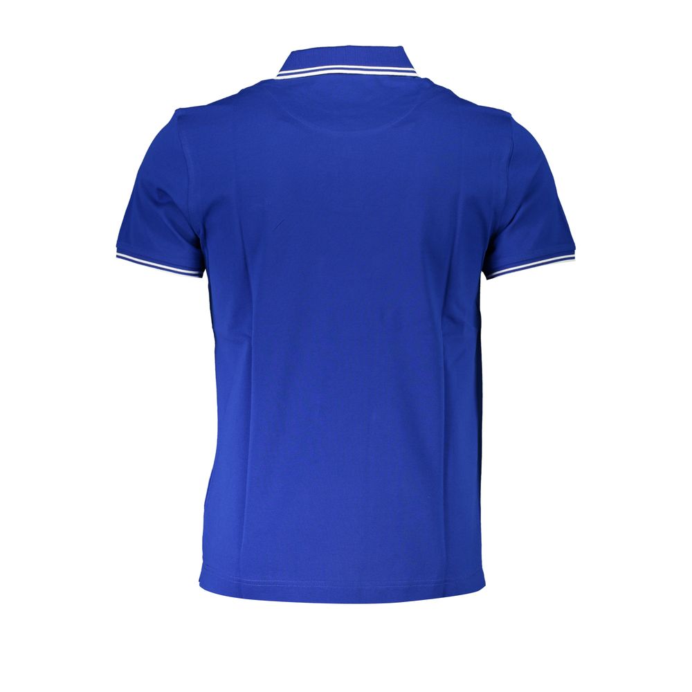 Blu Cotton Men Polo Shirt