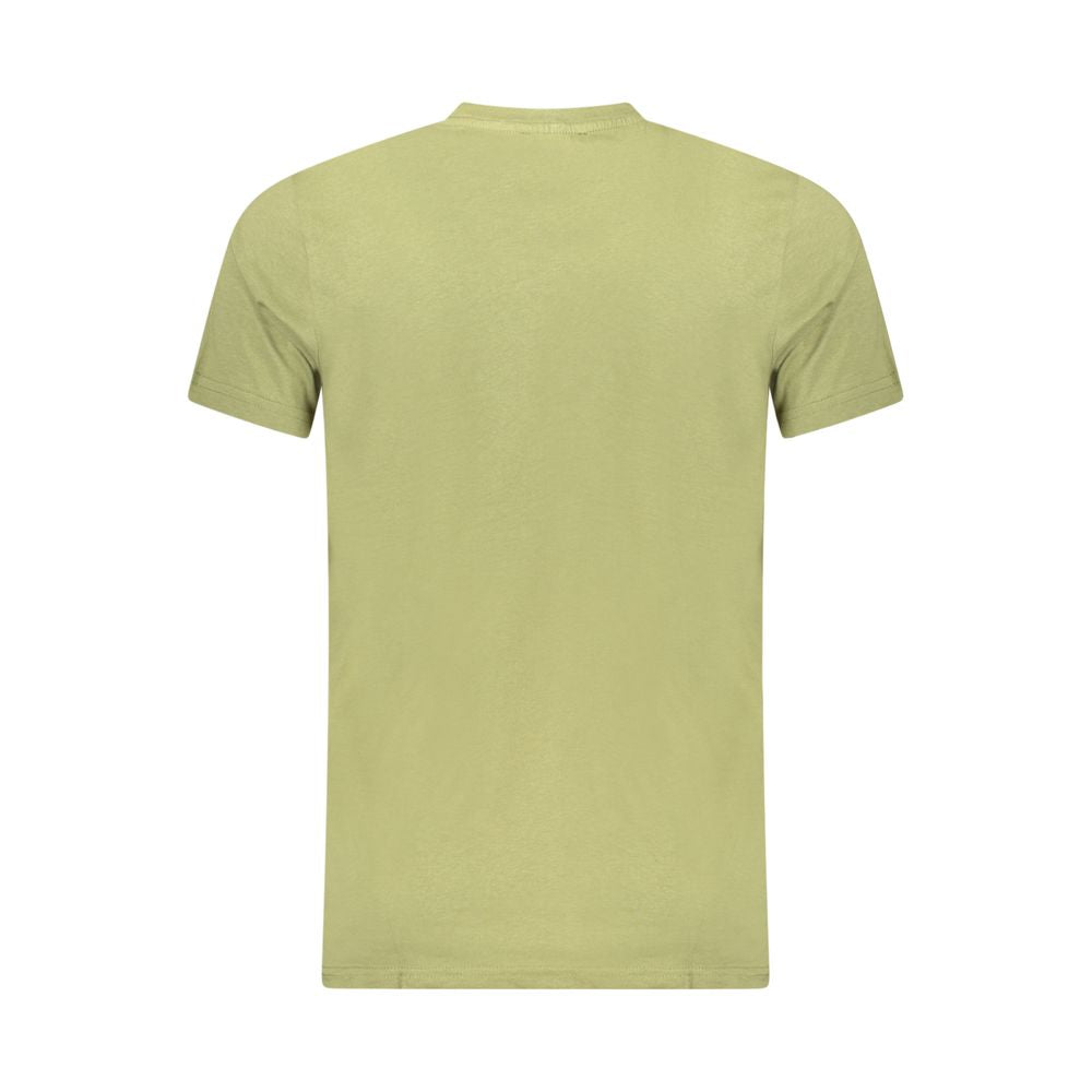 Green Cotton Men T-Shirt