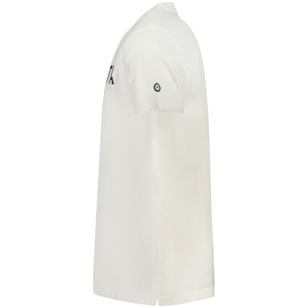 White Cotton Men T-Shirt