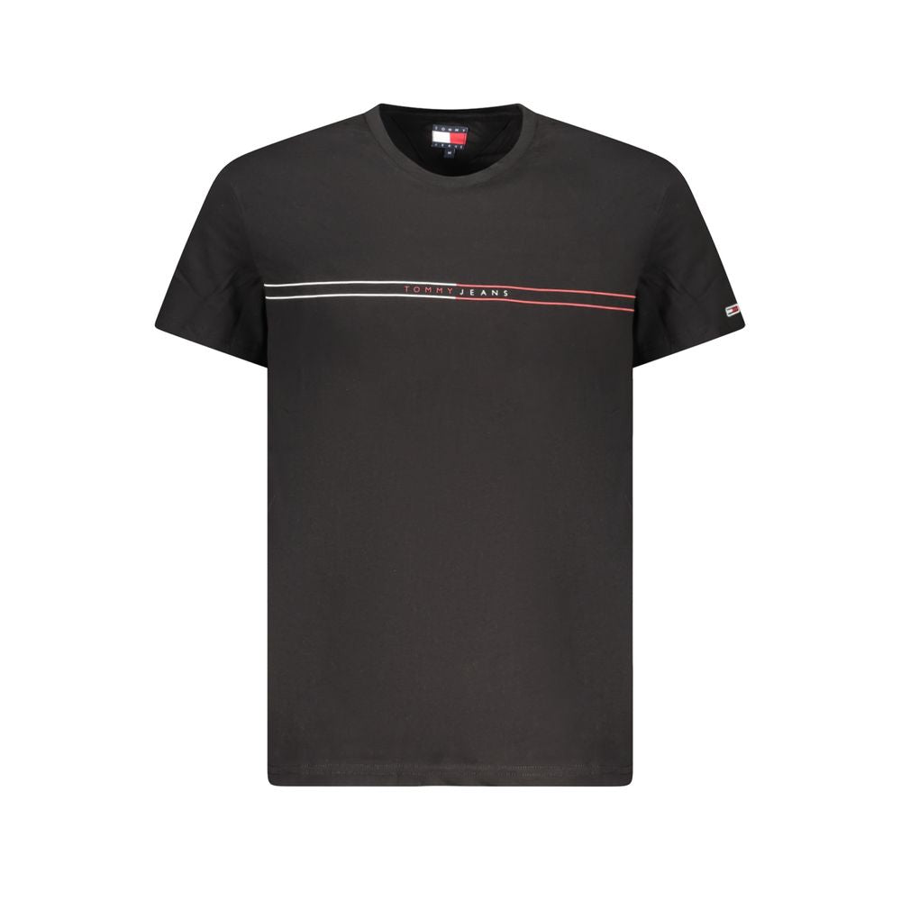 Black Cotton Men T-Shirt