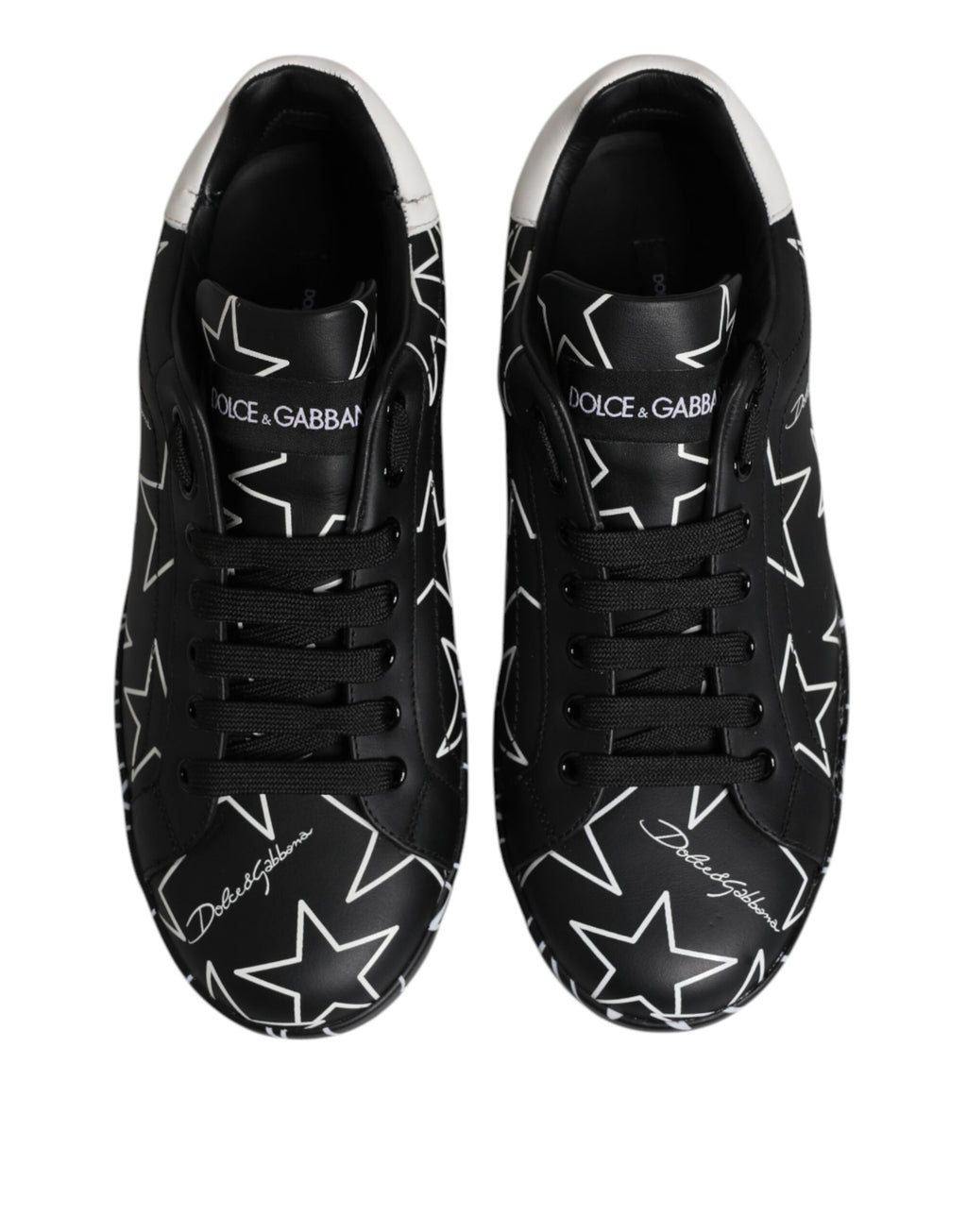 Black White Stars Low Top Men Sneakers Shoes