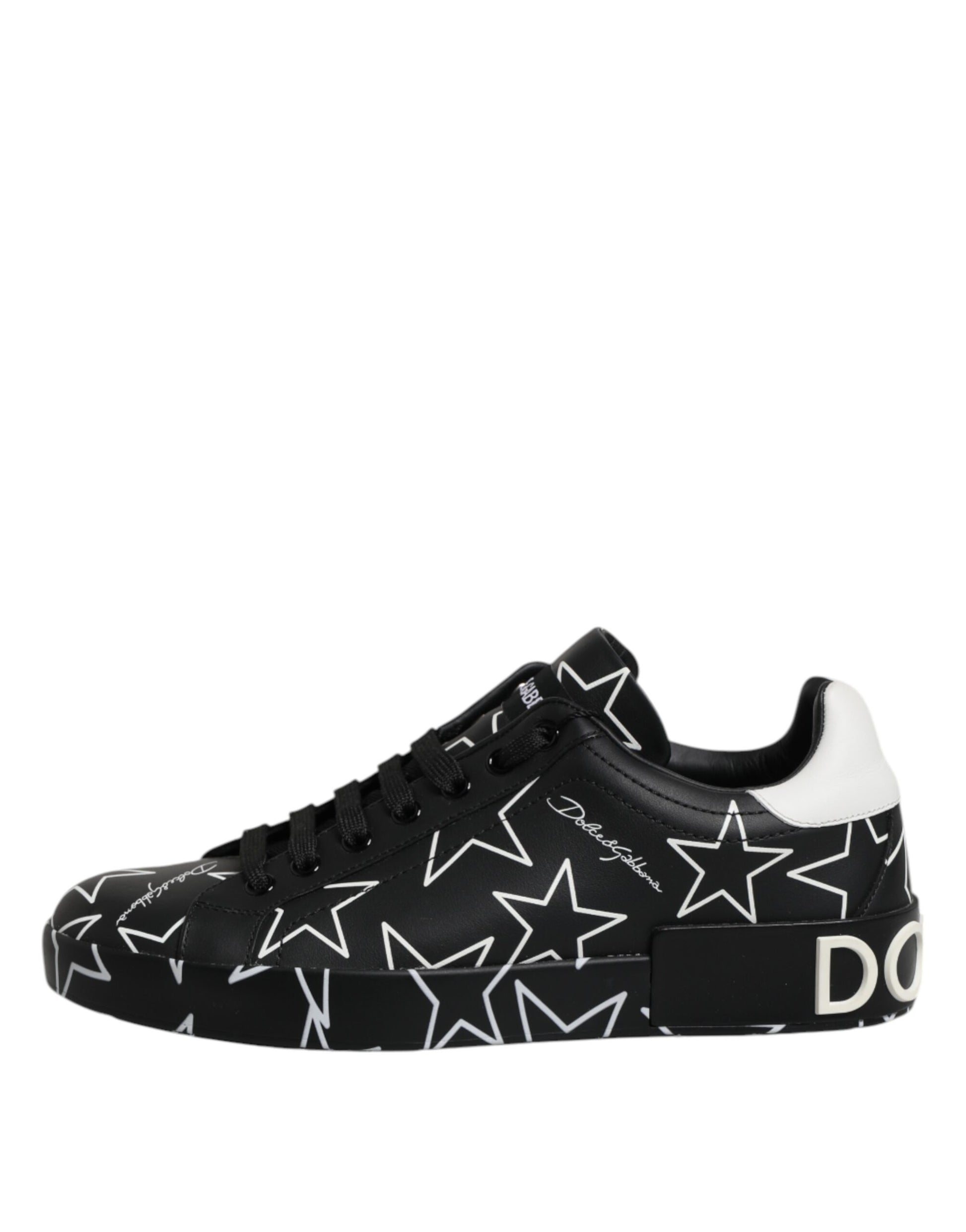 Black White Stars Low Top Men Sneakers Shoes