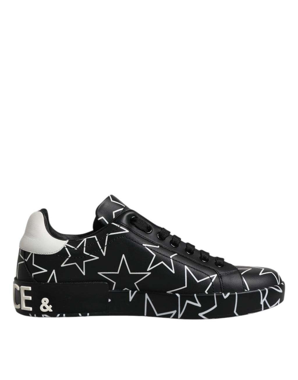 Black White Stars Low Top Men Sneakers Shoes