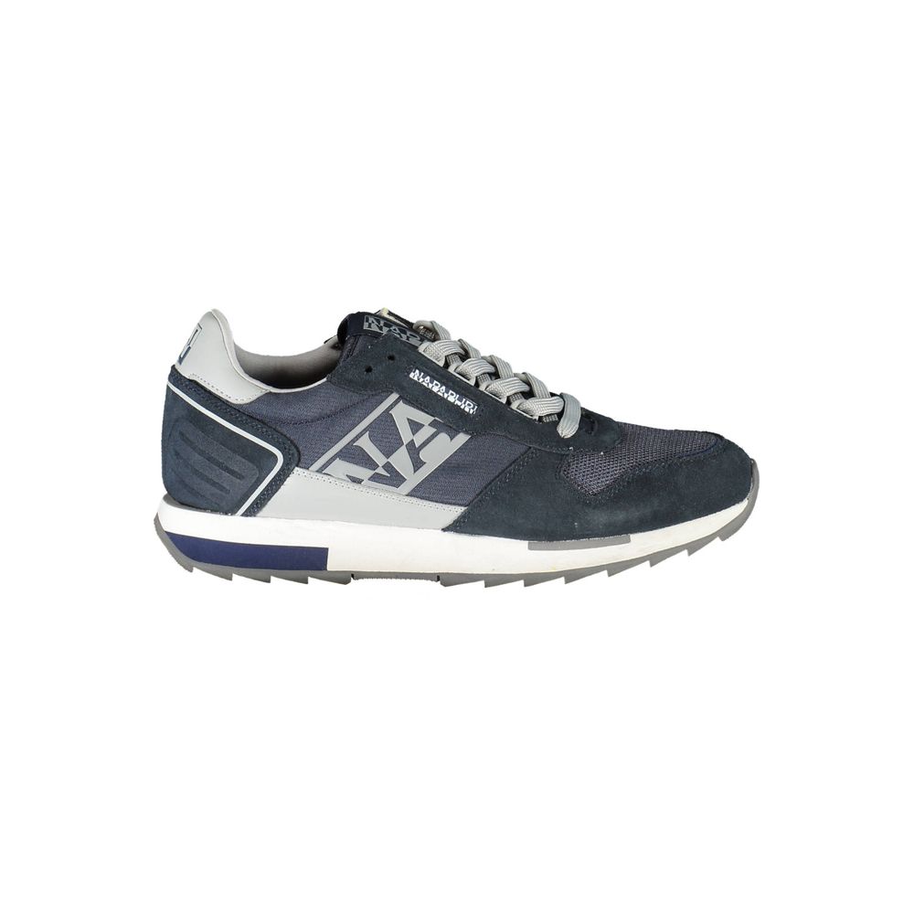 Blue Leather Mens Sneaker