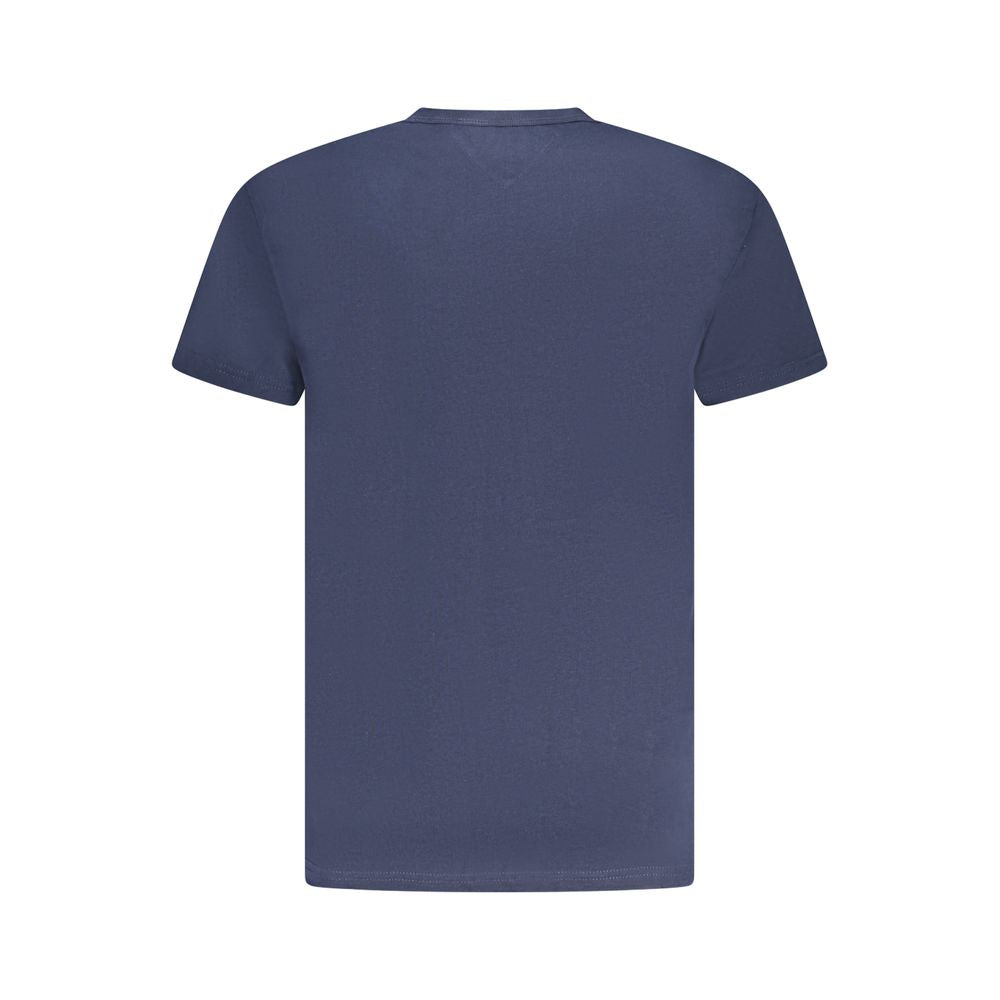 Blue Cotton Men T-Shirt