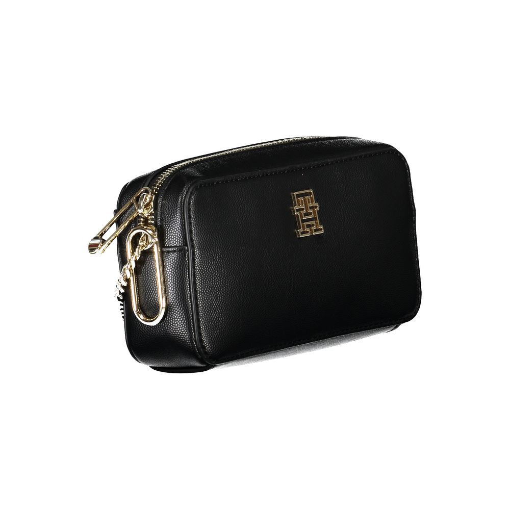 Black Polyurethane Women Handbag