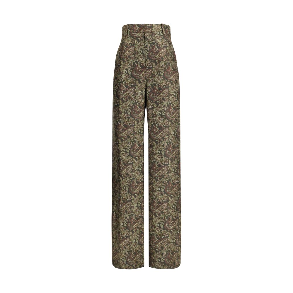 Paisley patterned silk Pants