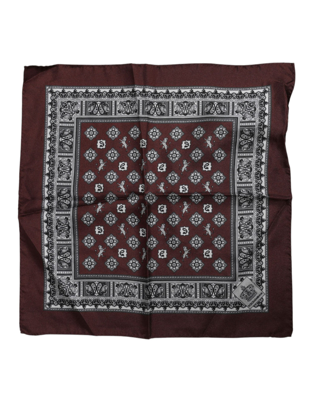 Bordeaux Bandana Silk Square Handkerchief Scarf