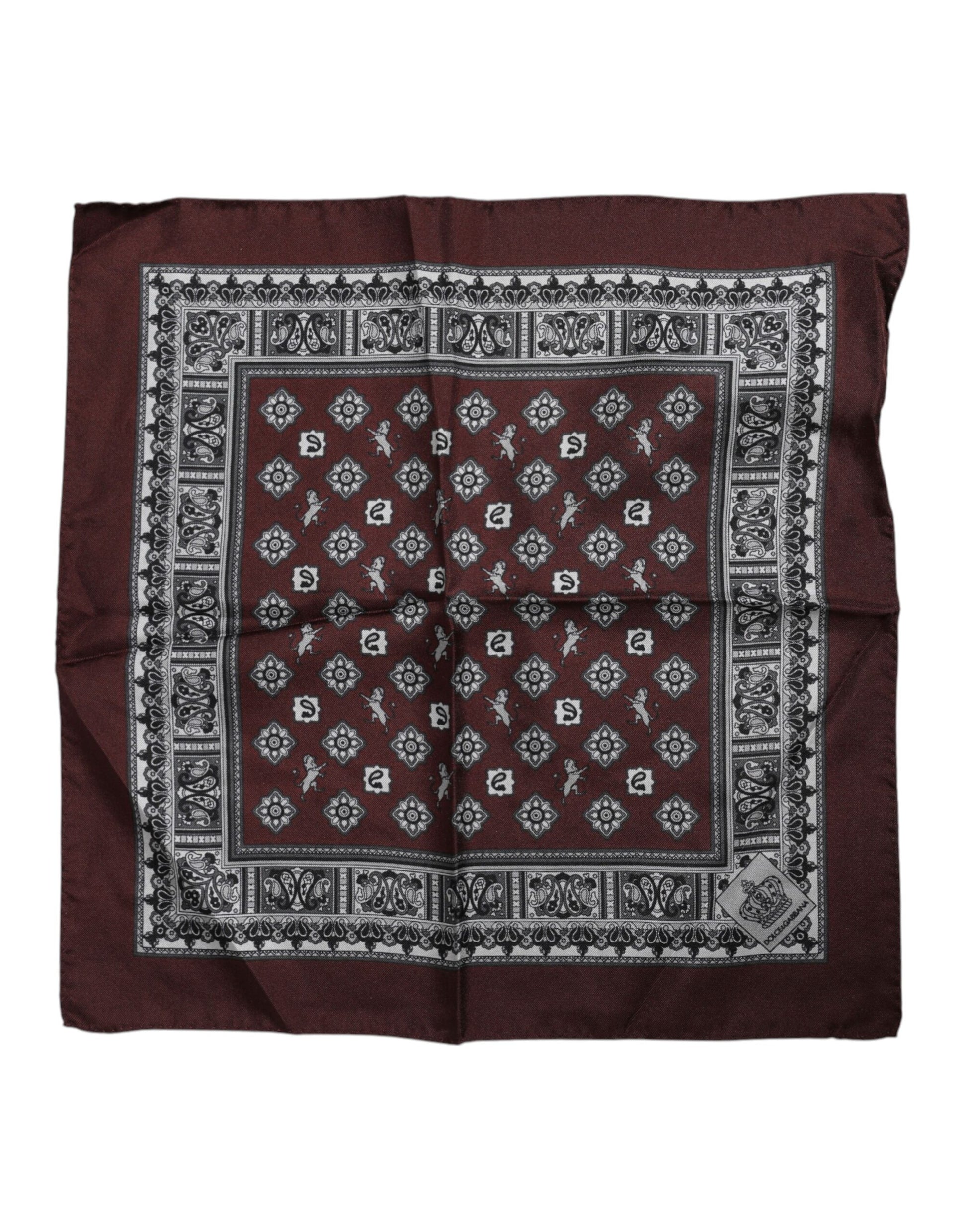 Bordeaux Bandana Silk Square Handkerchief Scarf