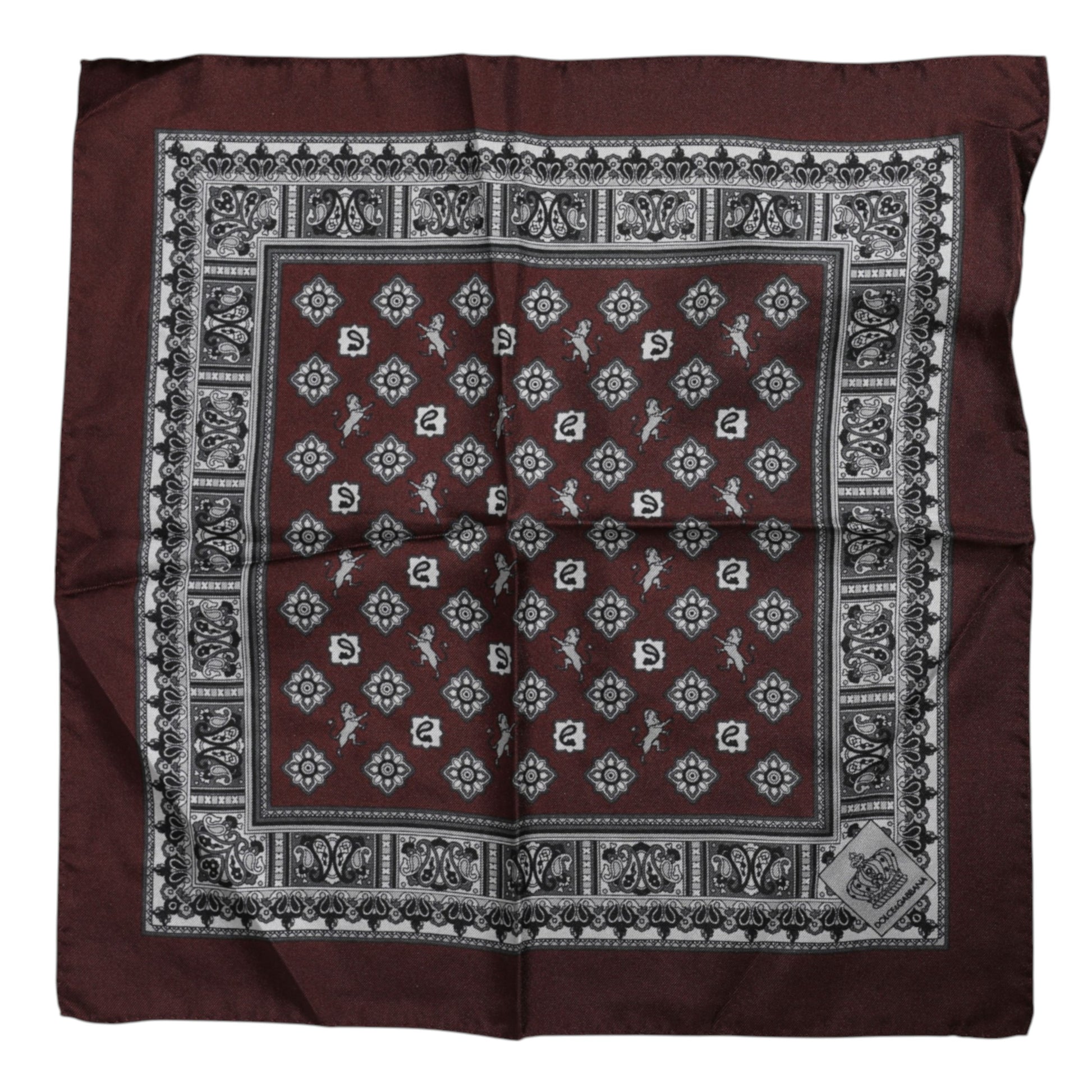 Bordeaux Bandana Silk Square Handkerchief Scarf