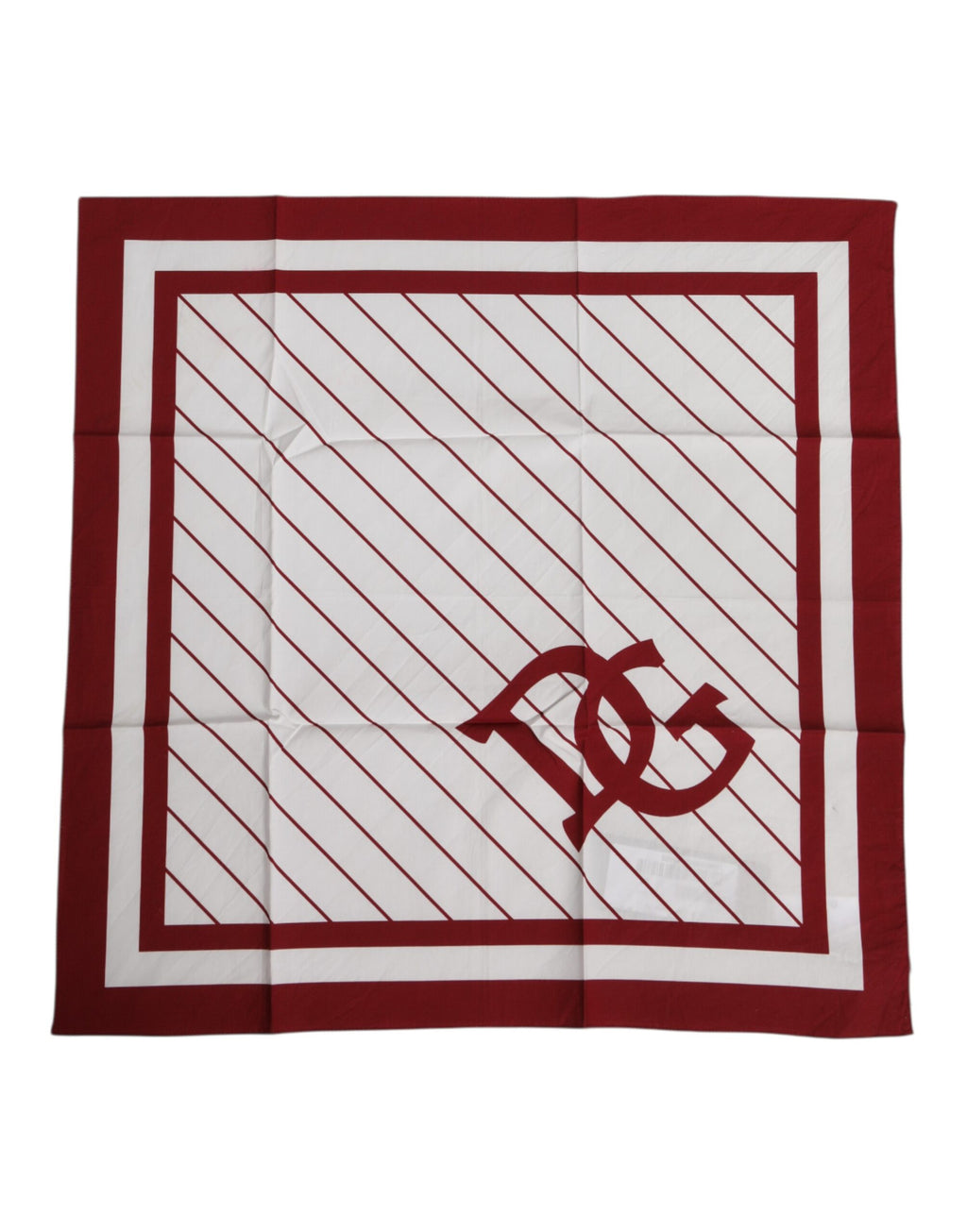 White Red DG Logo Square Men Foulard Scarf