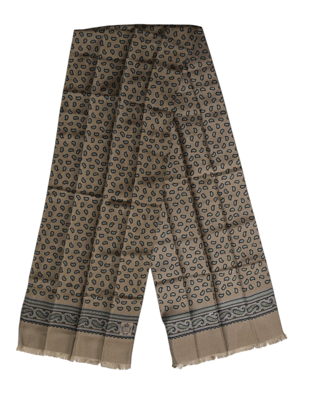 Brown Printed Neck Warmer Men Foulard Scarf