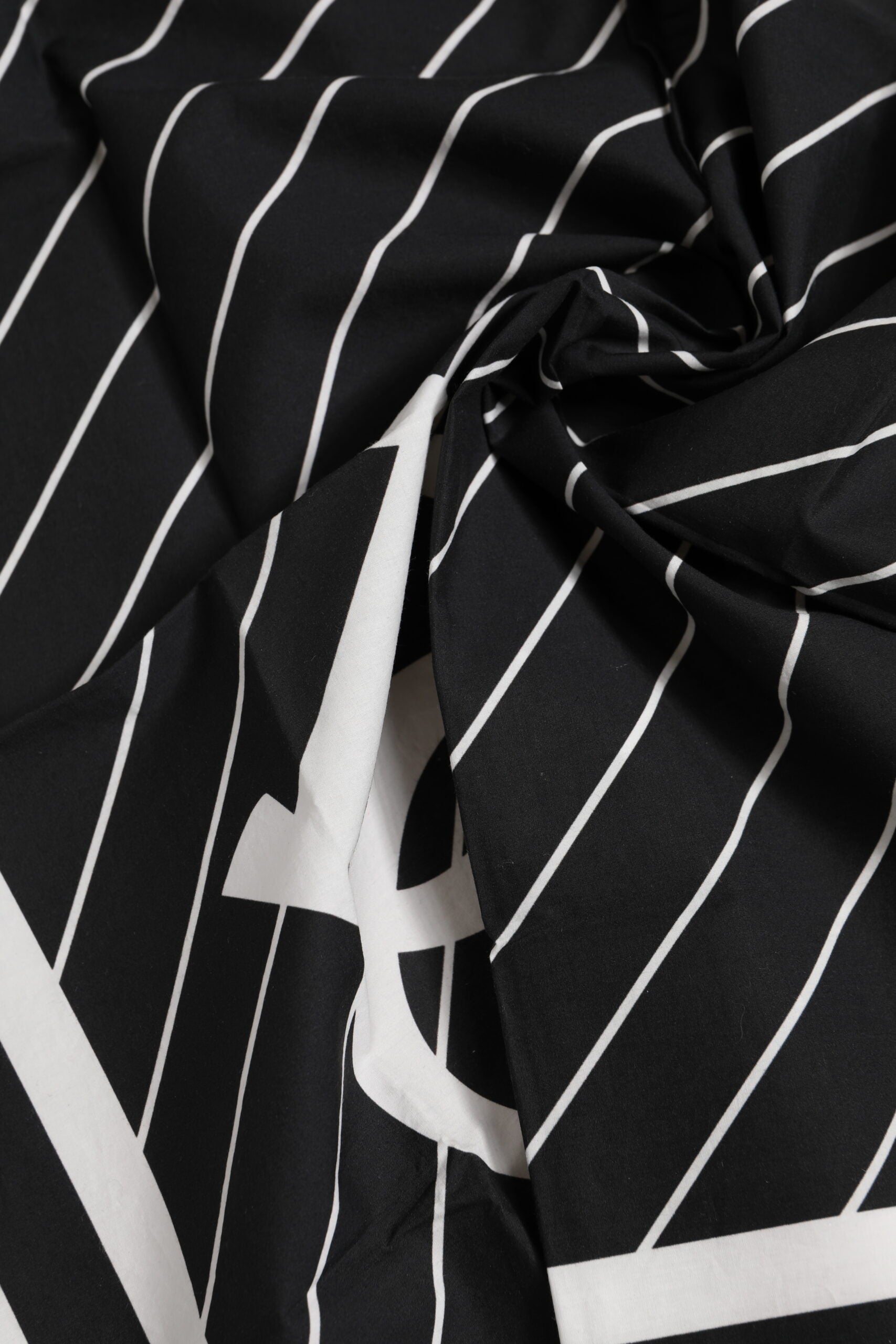 Black White DG Logo Square Men Foulard Scarf