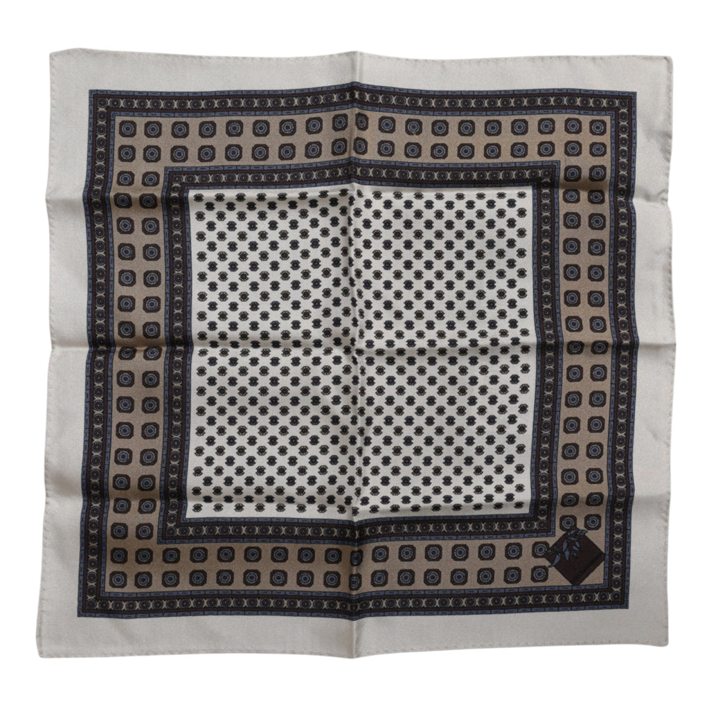 Multicolor Patterned Square Men Foulard Scarf
