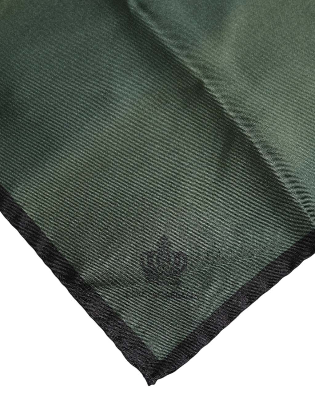 Green DG Crown Silk Square Men Foulard Scarf