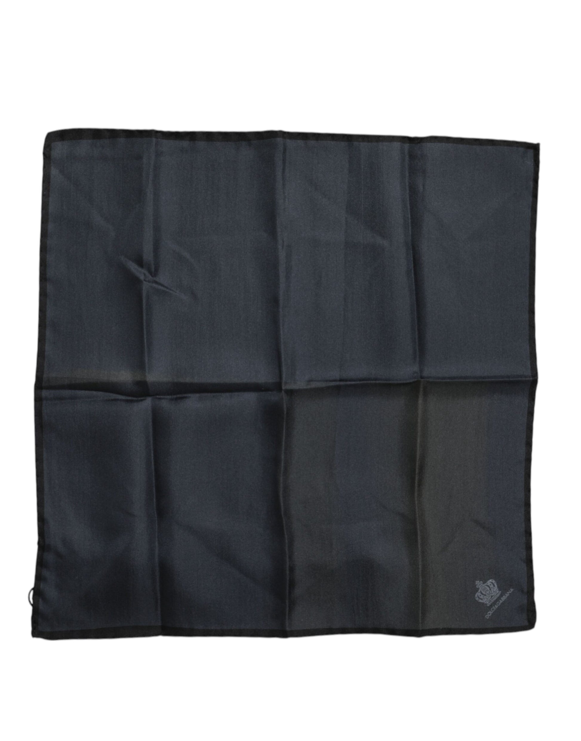 Blue DG Crown Silk Square Men Foulard Scarf