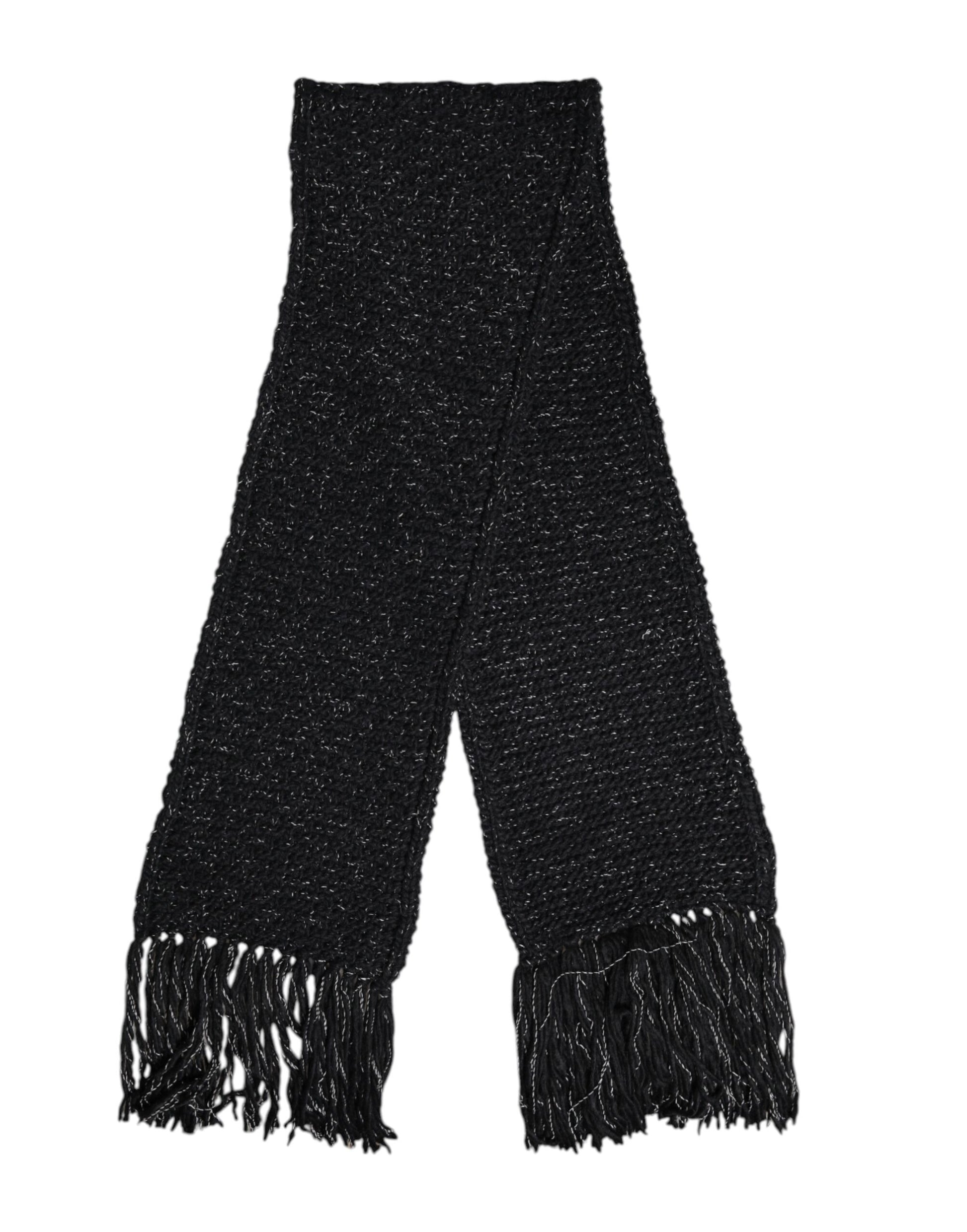 Black Cashmere Neck Warmer Wrap Shawl Scarf