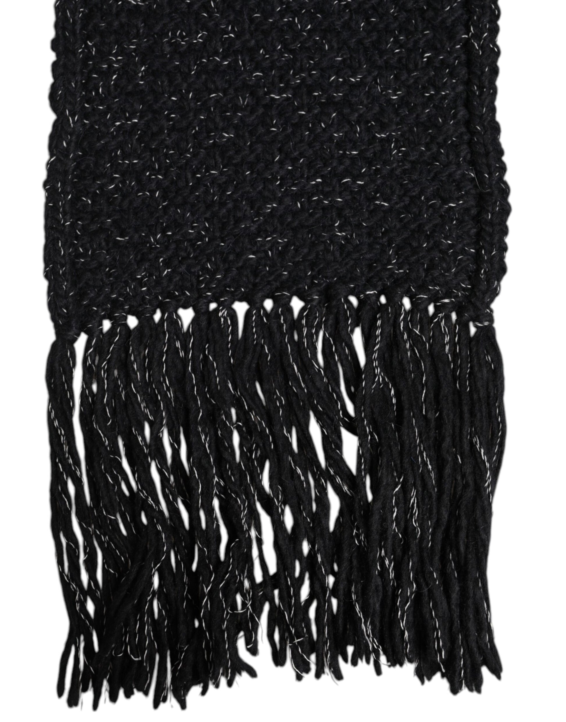 Black Cashmere Neck Warmer Wrap Shawl Scarf