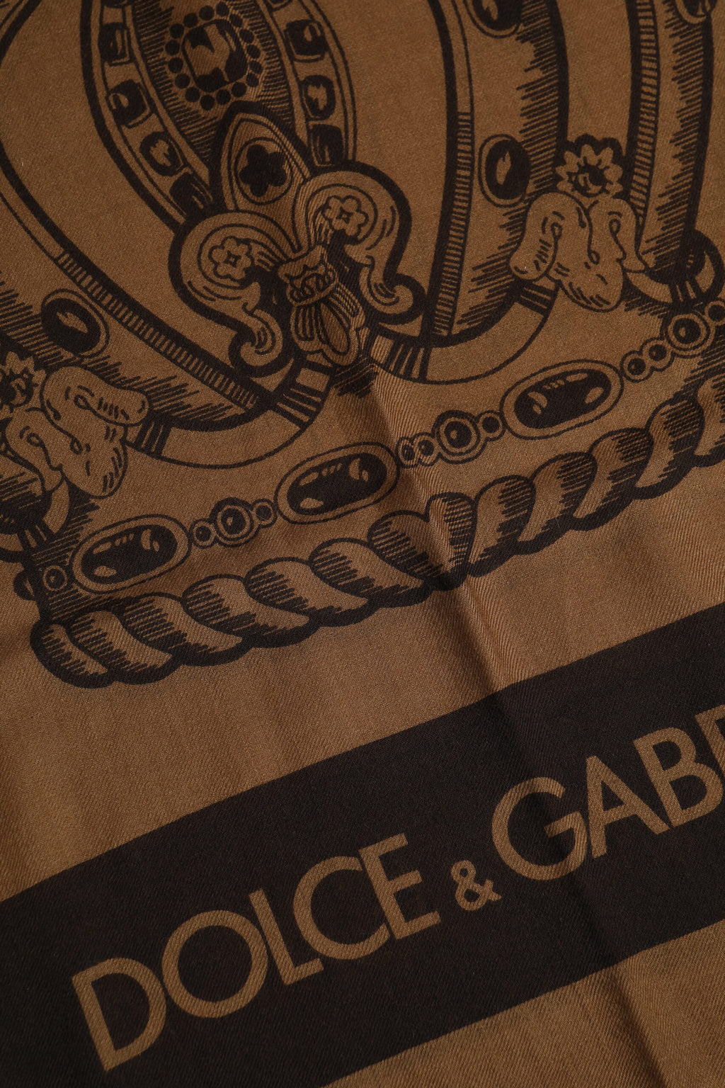 Brown DG Crown Neck Warmer Men Foulard Scarf