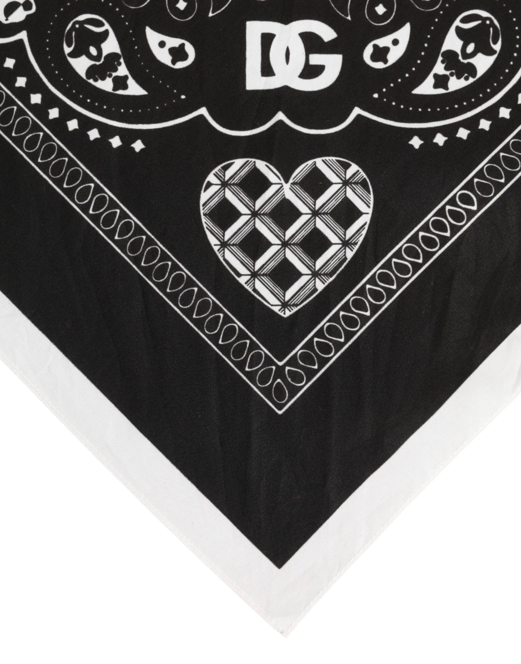 Black White Bandana Square Men Foulard Scarf