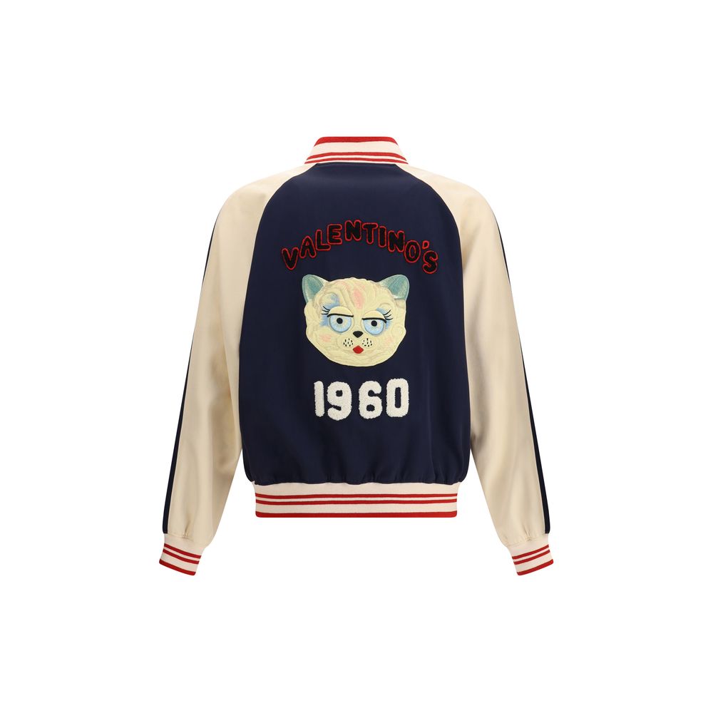 Multicolor Fleece Wool Bomber