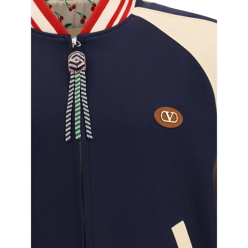 Multicolor Fleece Wool Bomber