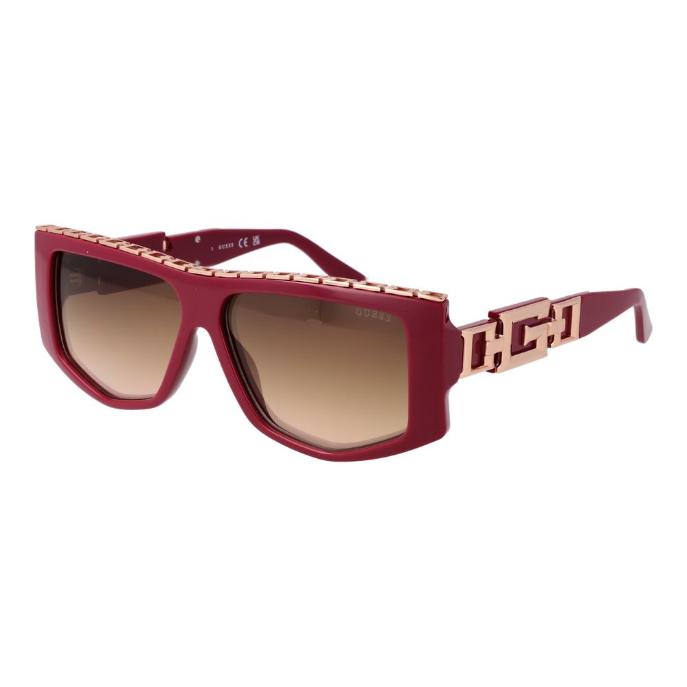 Red Stainless Steel Sunglasses