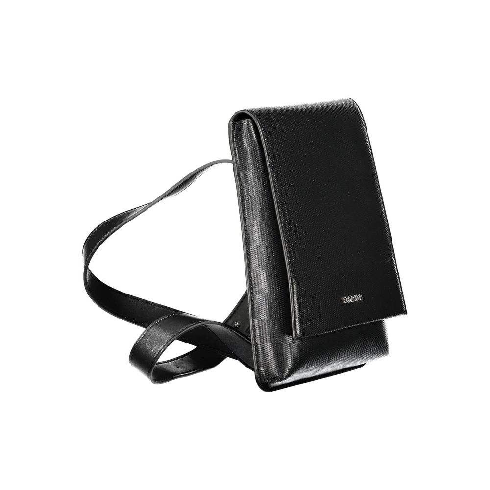 Black Polyester Shoulder Bag