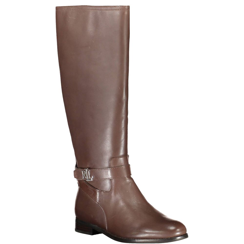 Brown Leather Women Boot
