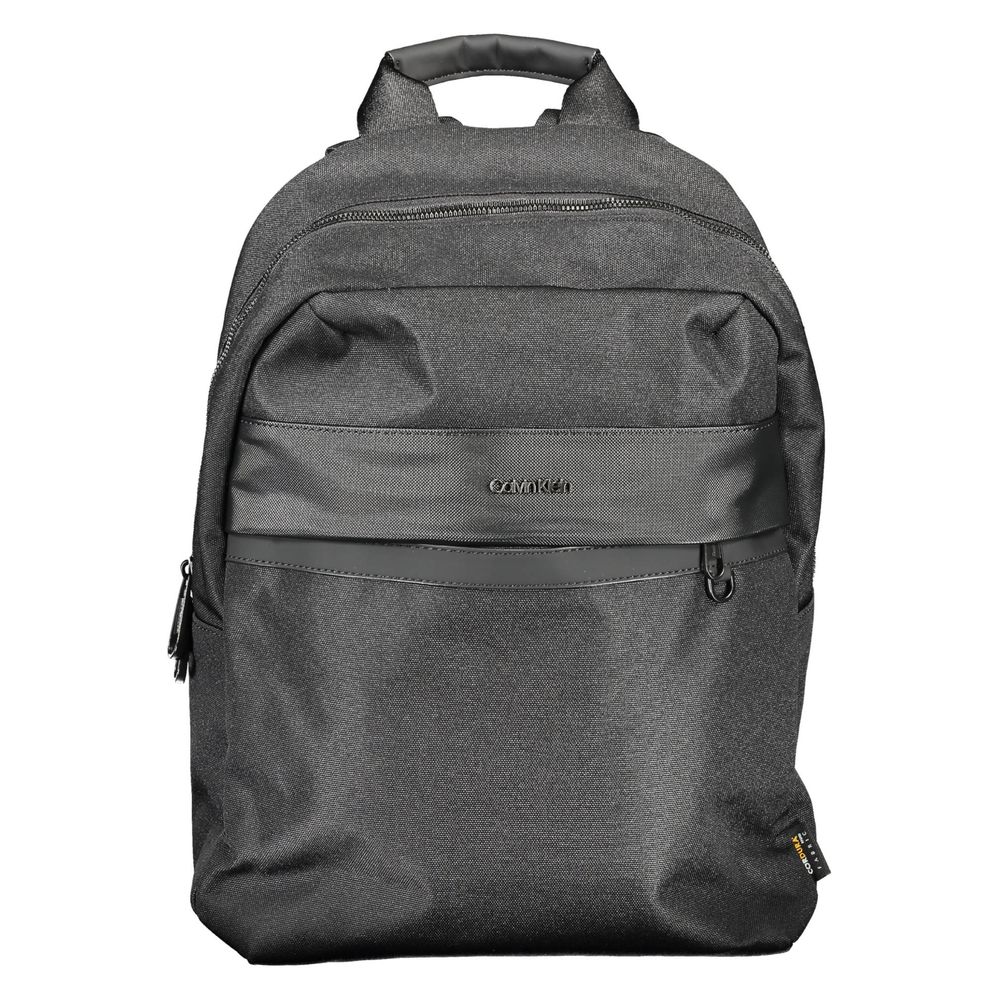 Black Polyester Backpack