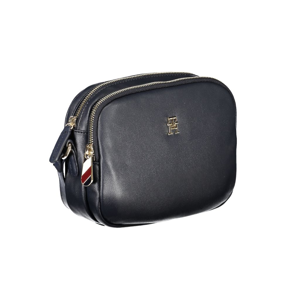 Blue Polyester Women Shoulder Bag
