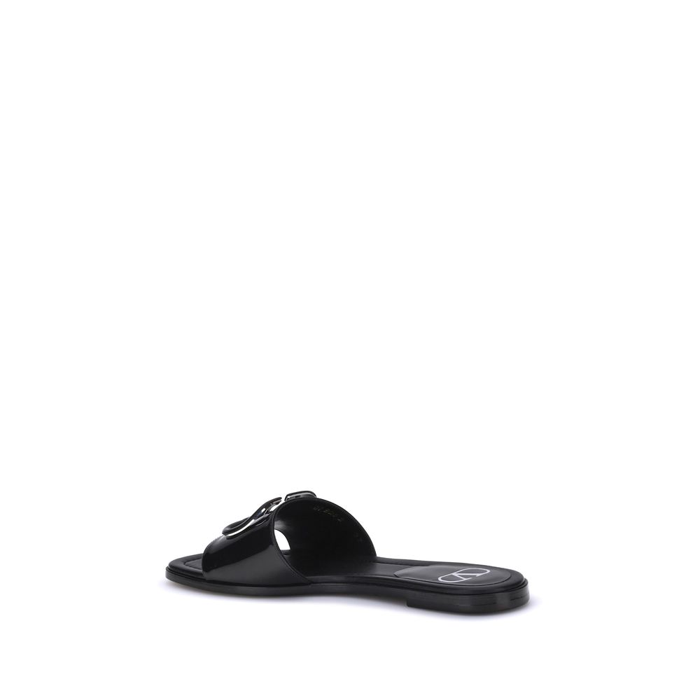 Black Calf Leather Bos Taurus Sandals
