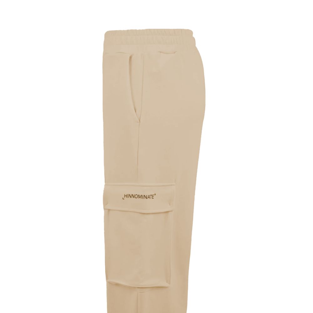 Beige Polyester Women Pants