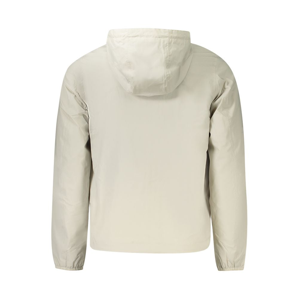 Beige Nylon Men Jacket