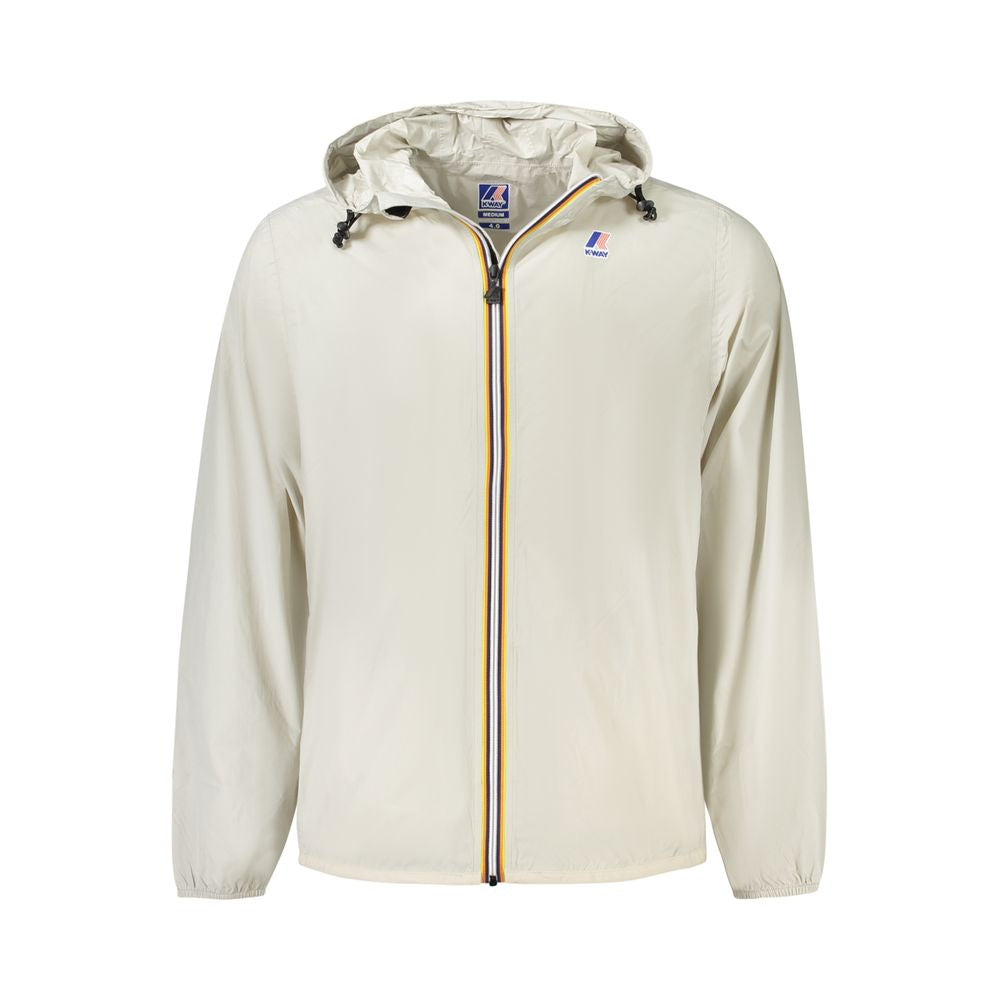 Beige Polyamide Men's Jacket