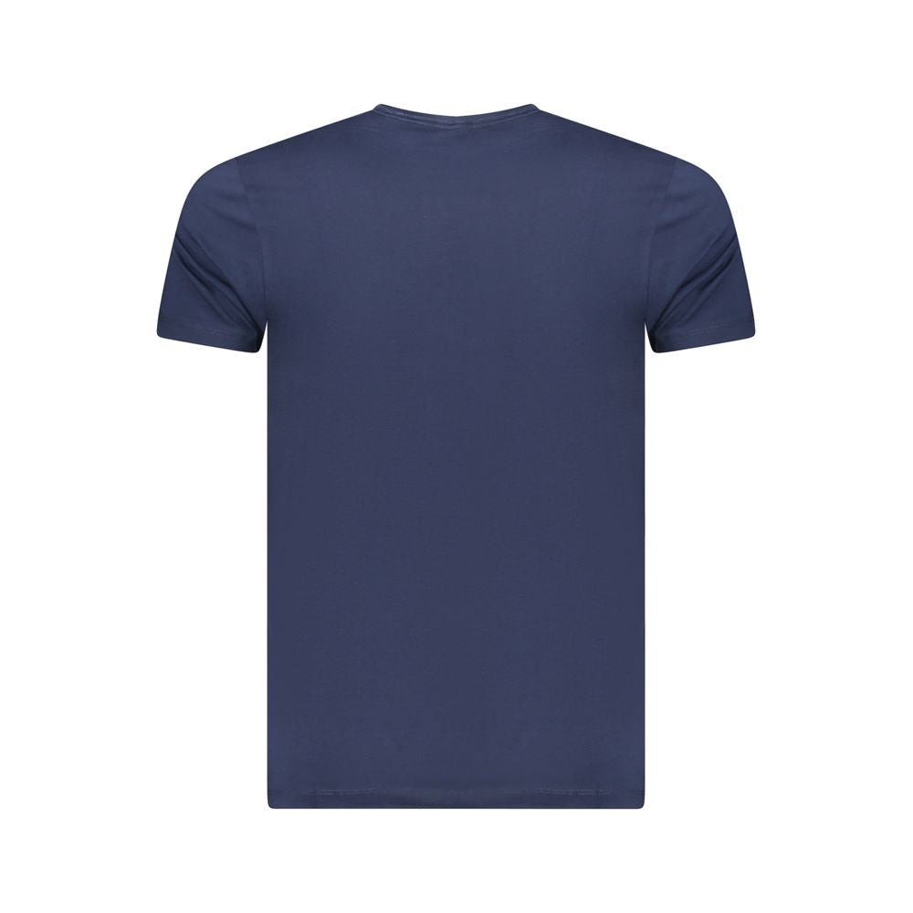 Blue Cotton Men T-Shirt
