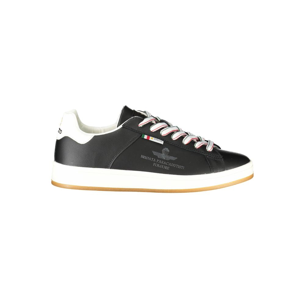 Black Leather Men Sneaker