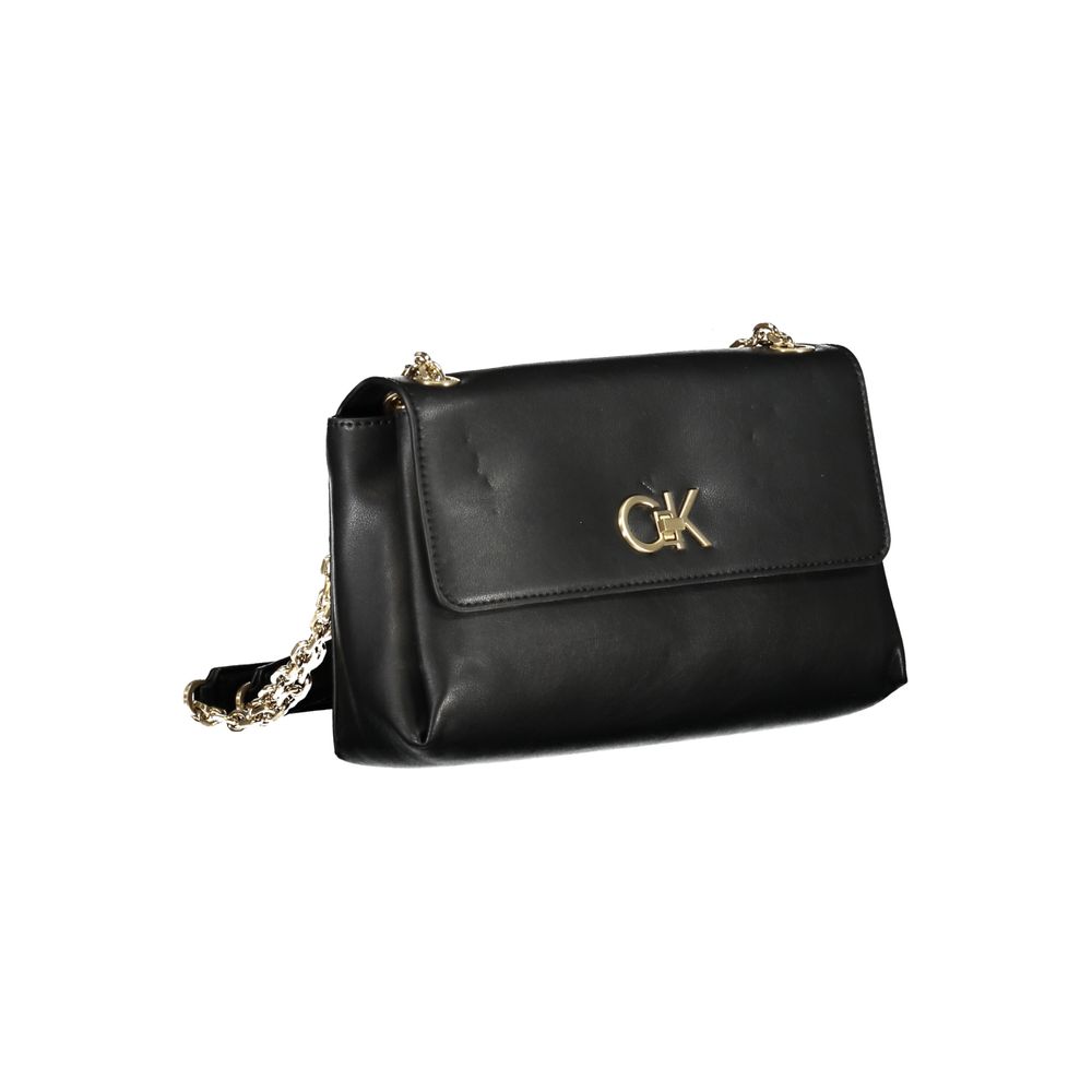 Black Polyurethane Women's Handbag