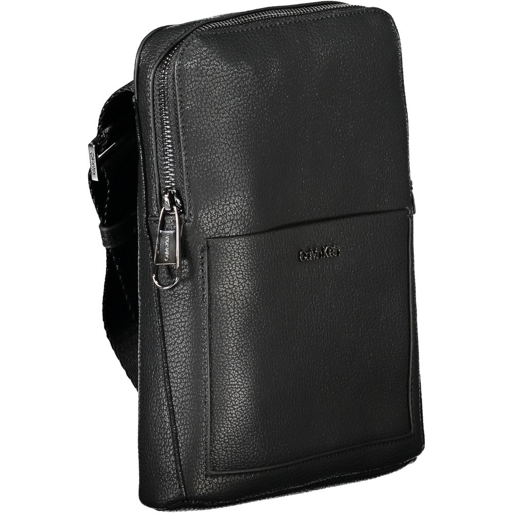 Black Polyester Shoulder Bag