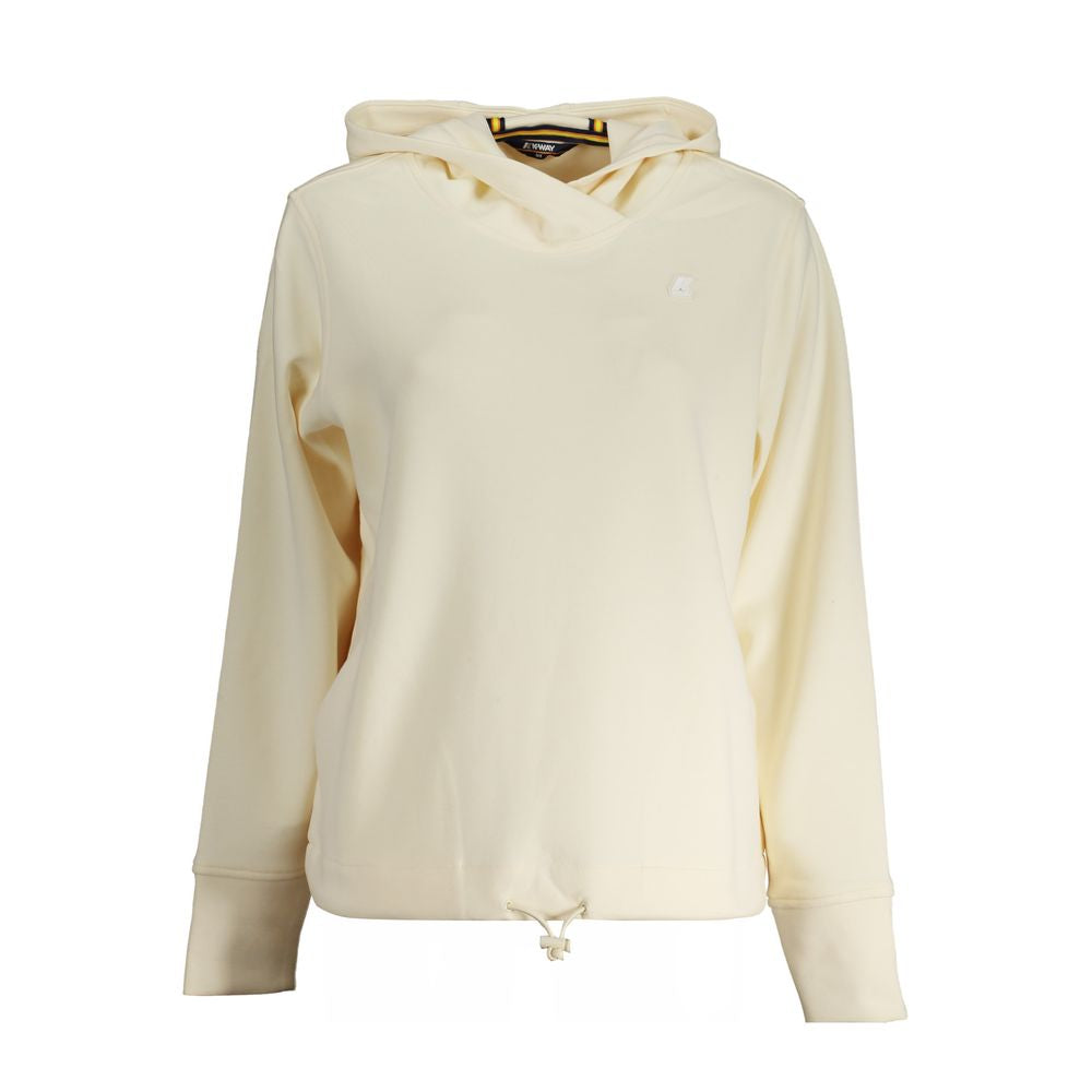 Beige Polyester Women Hoodie