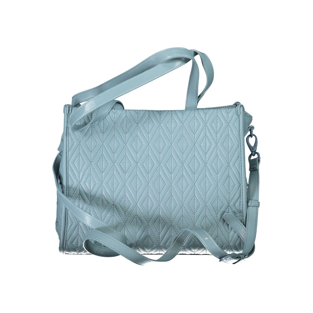 Blue Polyester Handbag
