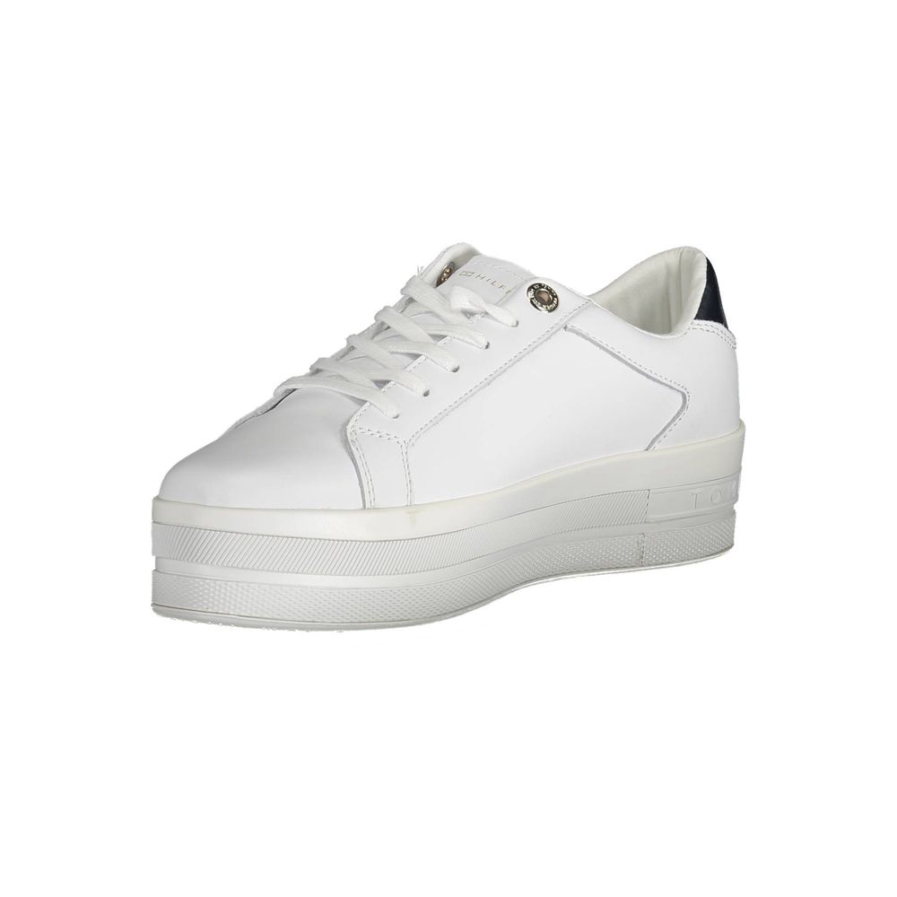 White Polyester Sneaker